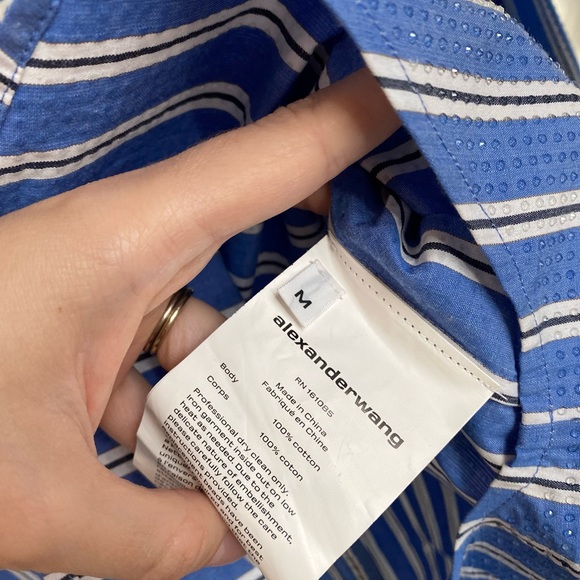 Like new ALEXANDER WANG hotfix Crystal embellished Beaded Shirt $1,195 M - Picture 10 of 10